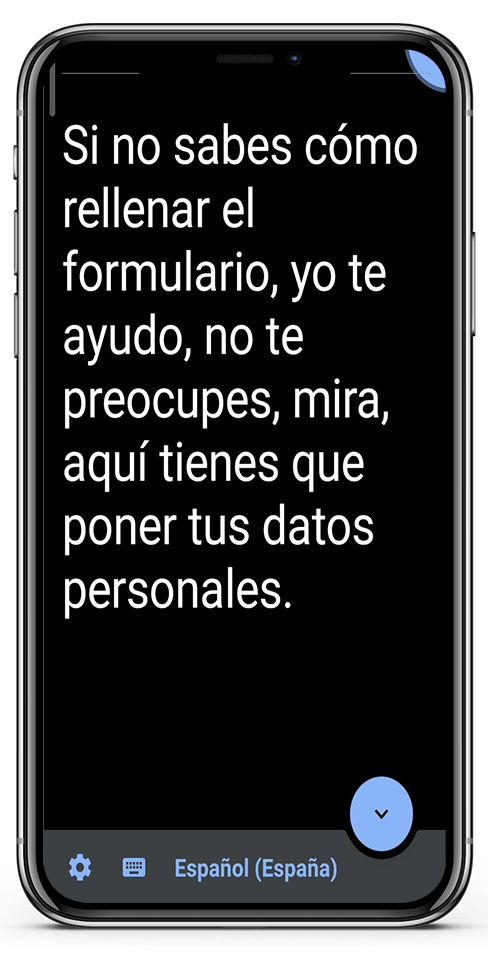Transcripción instantánea de Google:  Voz-texto