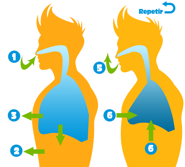 Pasos de respiración