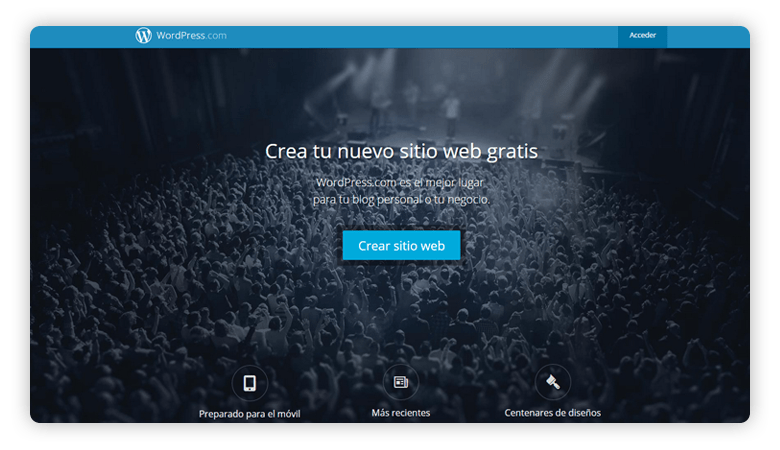crea tu nuevo sitio wordpress
