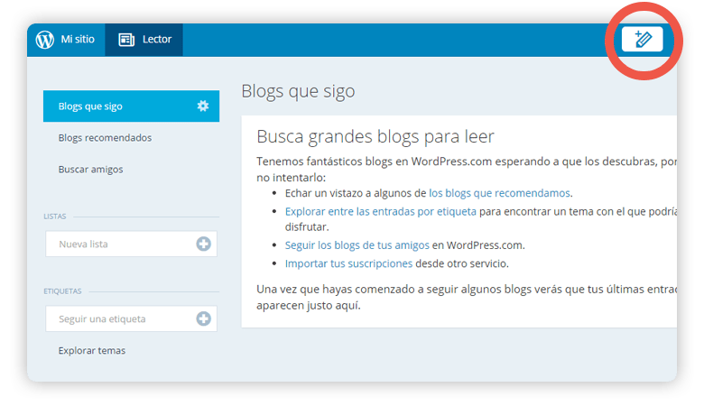 editar contenido