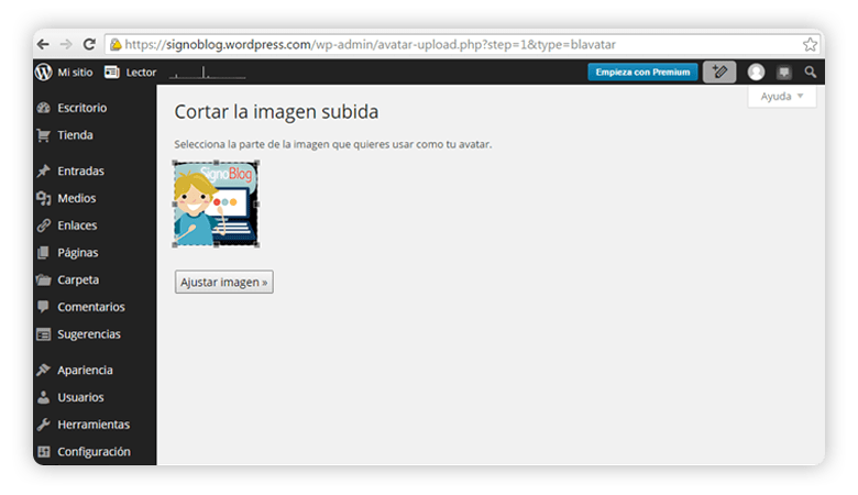 editar contenido