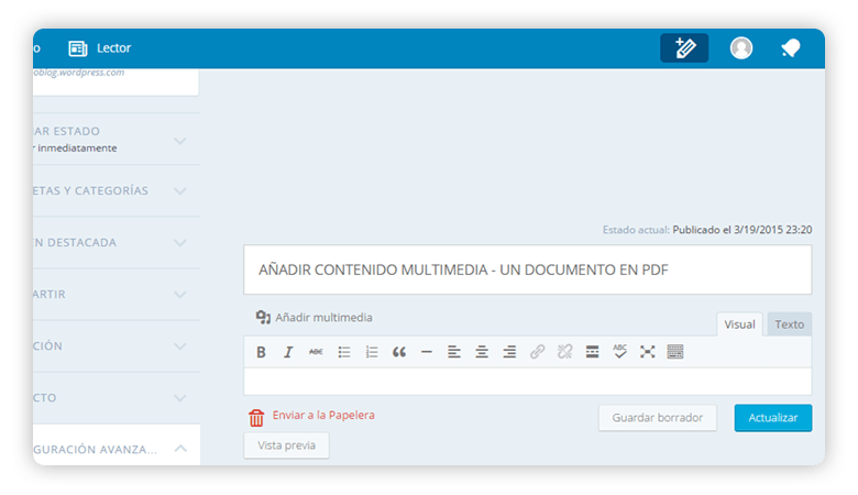 crear nueva entrada