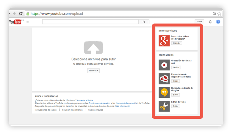 pagina principal youtube