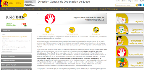Registro General de Interdicciones de Acceso al Juego (RGIAJ)